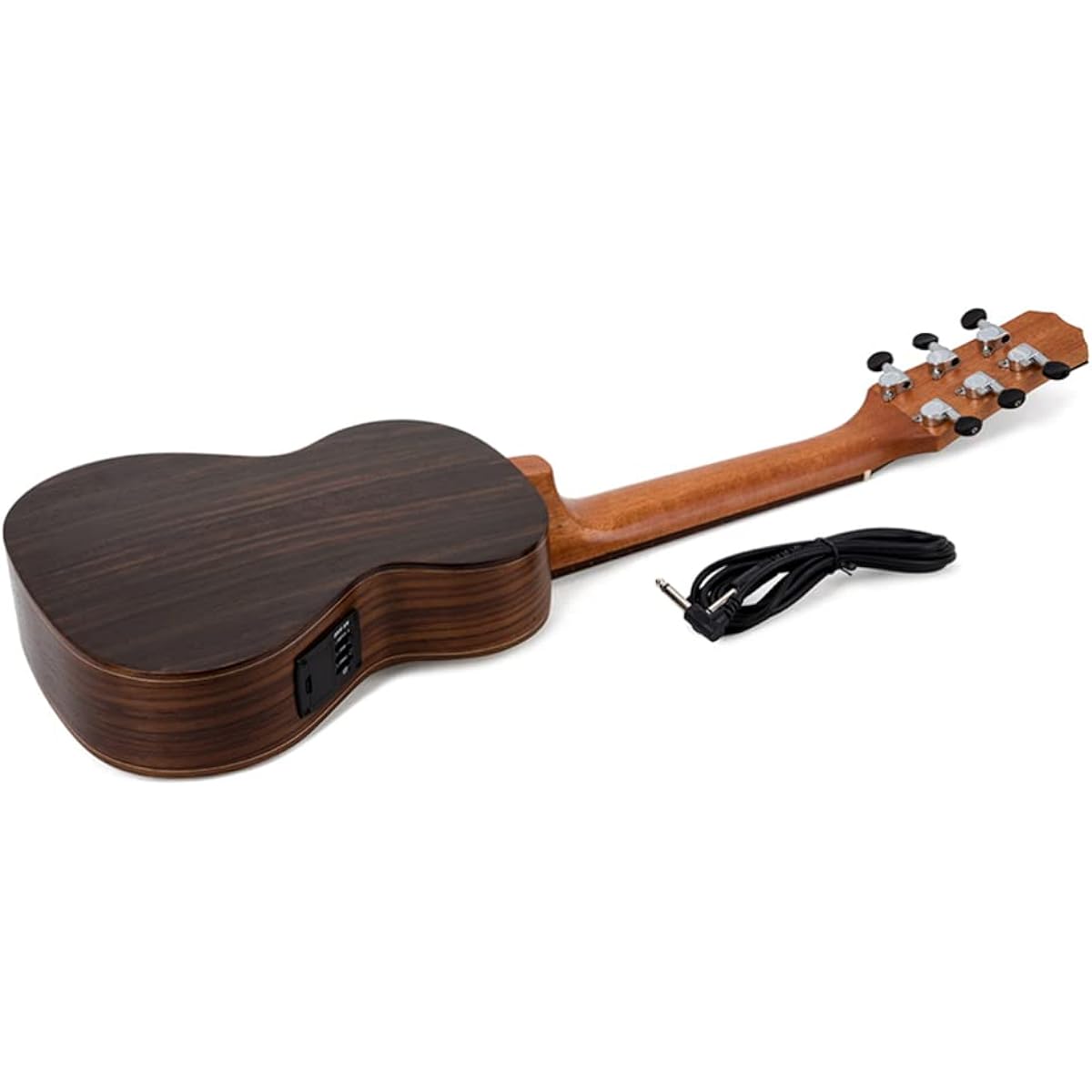 LIOOBO 28 Inch Ukulele Musical Instrument Ukulele Wooden Ukulele 6 String Ukulele Electric Ukulele 70 x 24 x 9 cm (Brown)