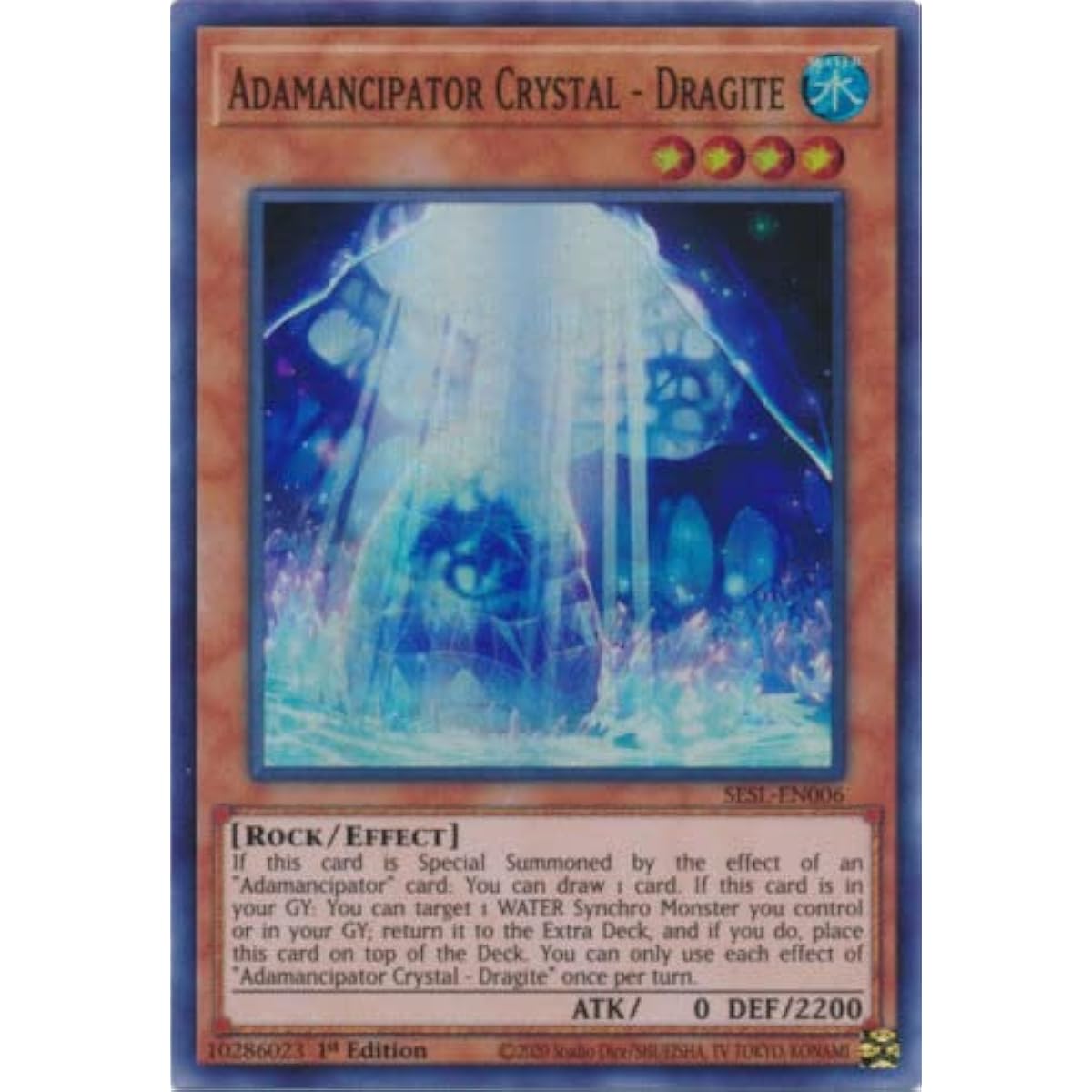 Adamancipator Crystal-Dragite-SESL-EN006-Super Rare-First Edition.