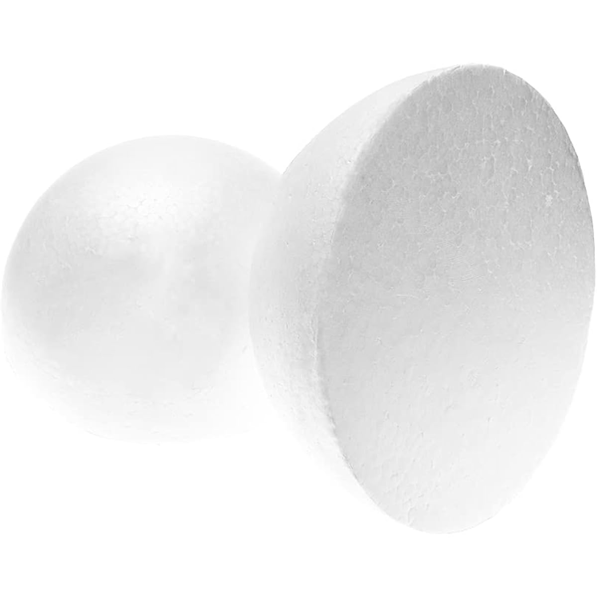 5.6" Craft Foam Half Balls - Smooth Styrofoam Polystyrene Balls for Crafts and Projects, Pack of 4