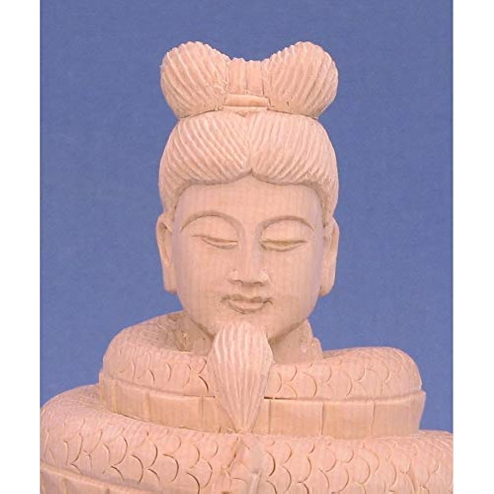 Kurita's special Buddha statue [Various Tenjin] Uga God Old Man Statue Main body only (total height 8.5 cm, width 7 cm, depth 6.5 cm) High quality wood carving made of cypress wood 14707