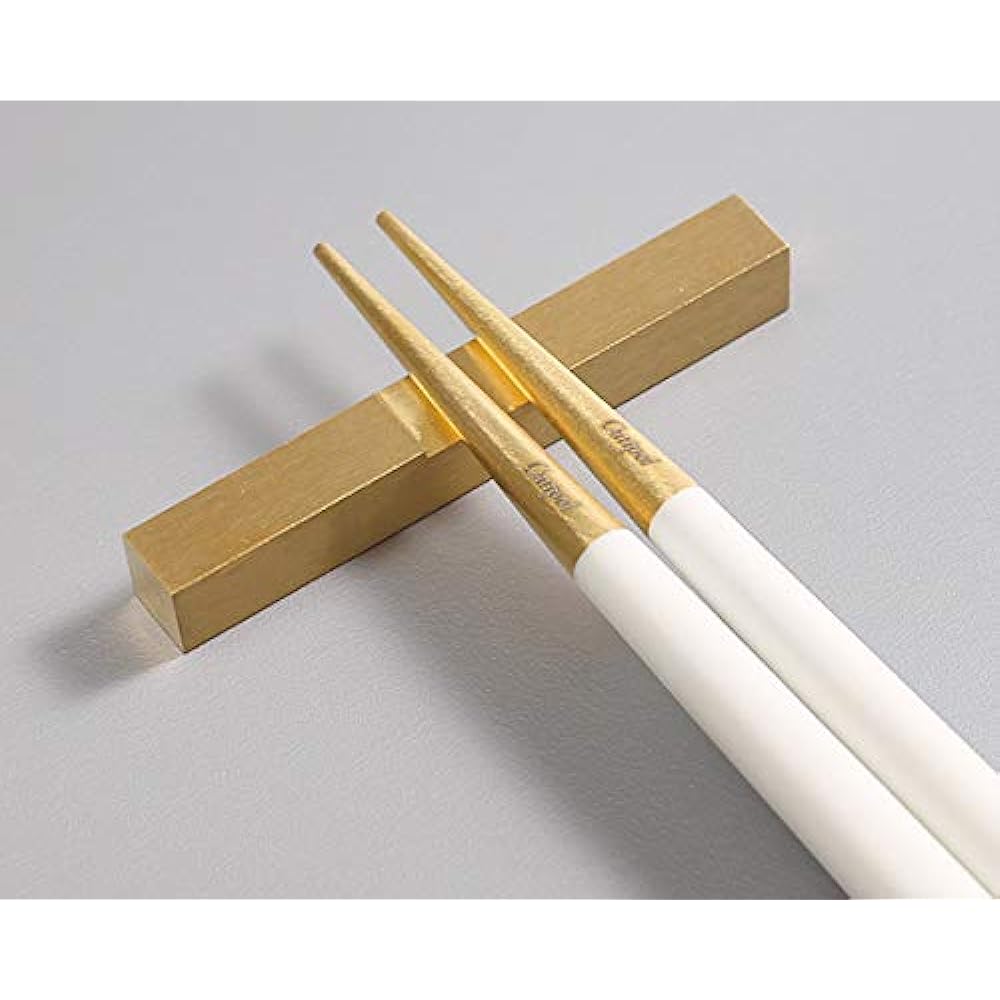 Cutipol GOA White Gold Chopsticks + Chopstick Rest Set G029GW