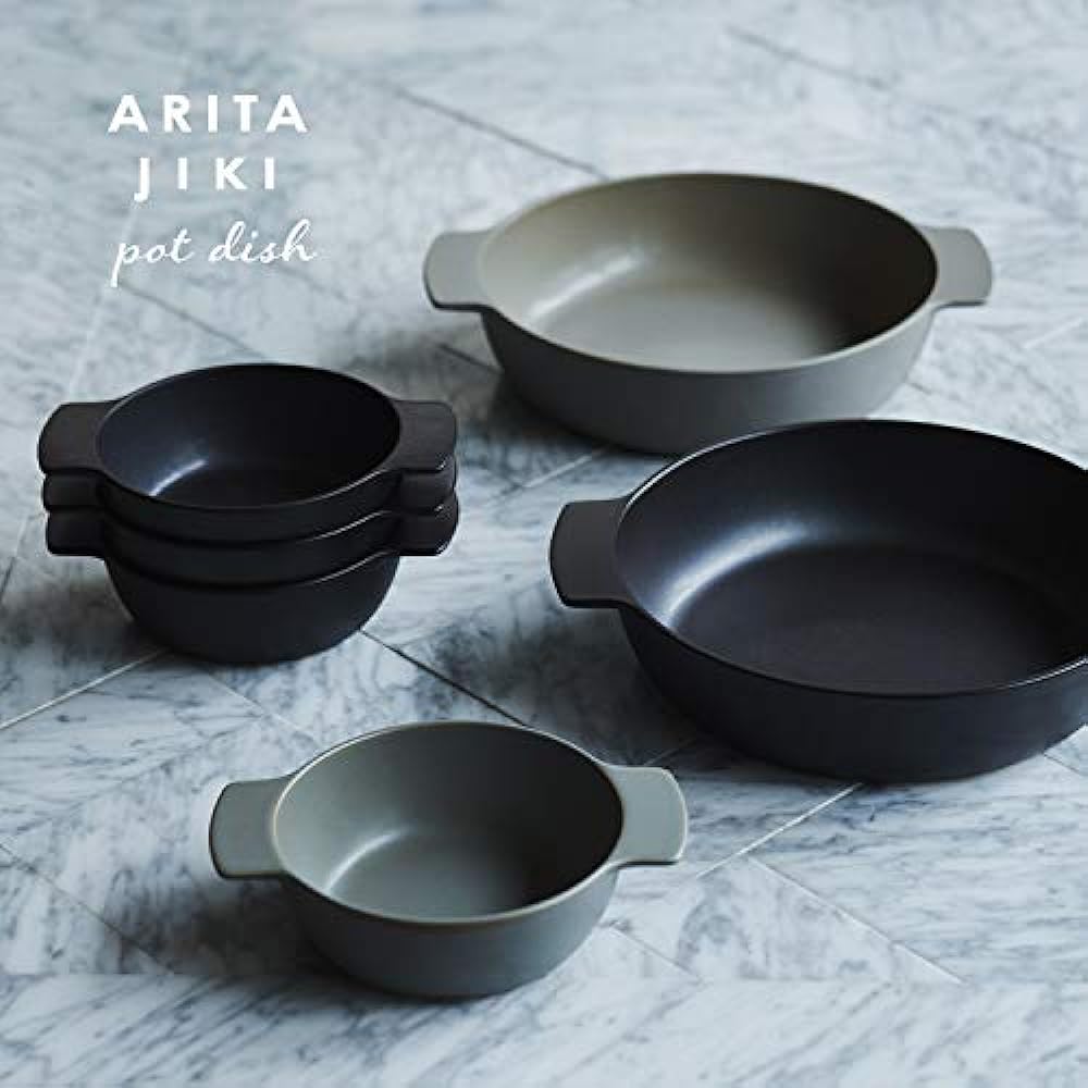 Ash Concept (h concept) Tableware Black L ARITA JIKI Pot Dish JAJ-PD1-LBK