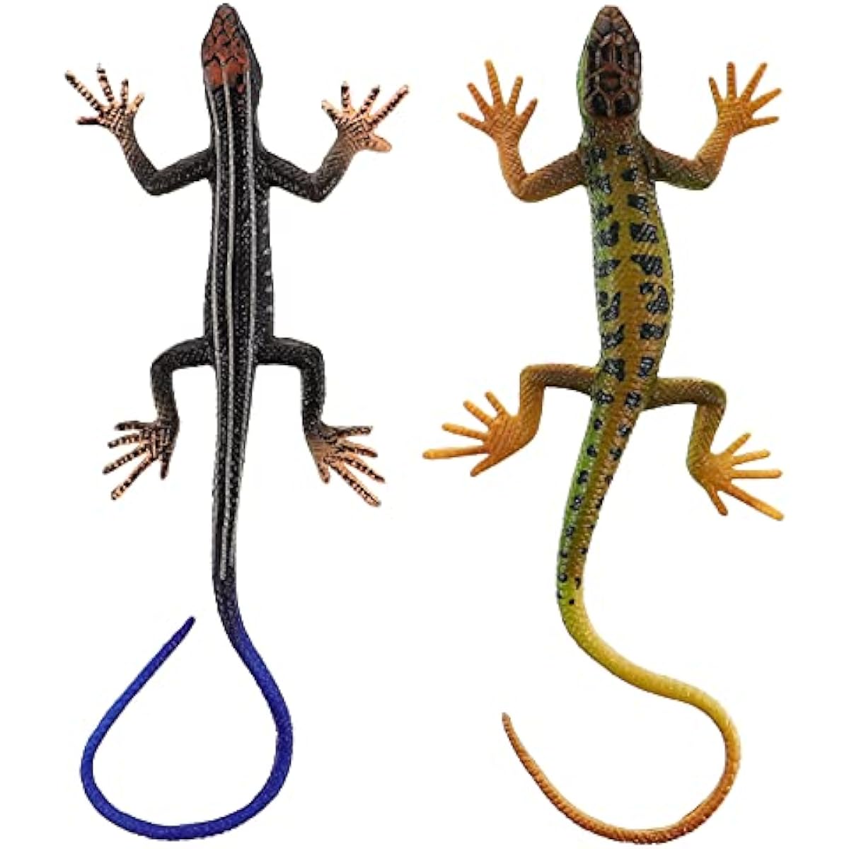 NUOBESTY 2pcs Realistic Fake Lizard Artificial Model Reptile Lizard Plastic Lizard Action Figure Trick Play