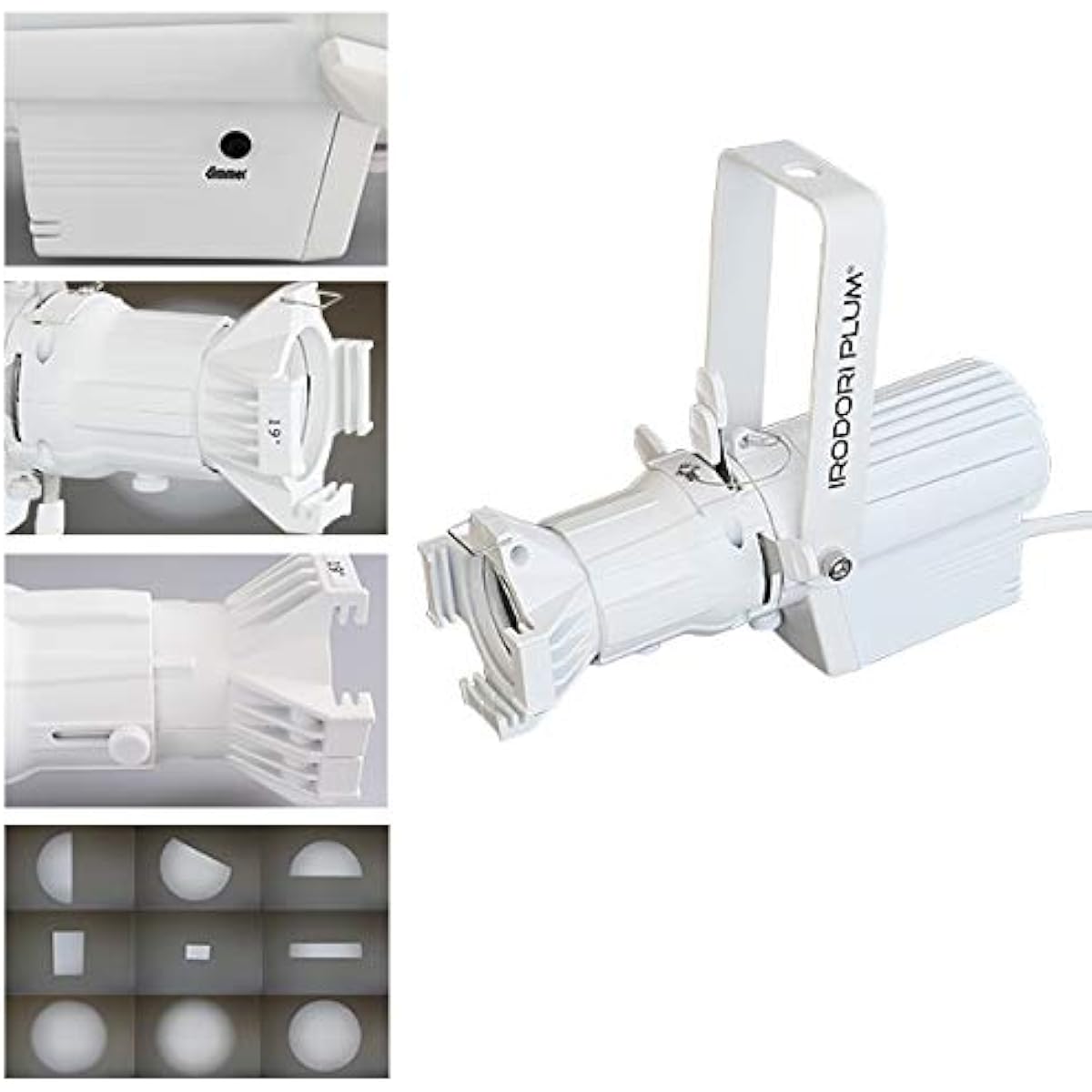 EP-03 Mini LED source 4 Gobo Profile with manual dimming knob, white bulb color, 19 degrees