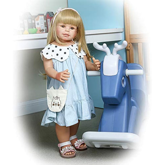 28inch Toddler Doll Vinyl Full Body Reborn Doll Blue 28NPK1907-Girl