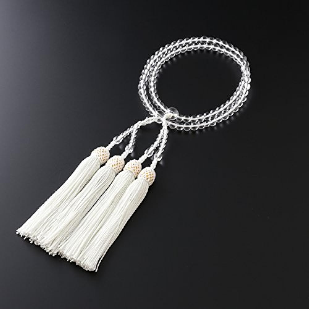 Kyoto Buddhist Altar Hayashi Prayer Beads for Eight Sects (For Eight Sects) Genuine Crystal (For Women) Official Ceremony [Bead Bag Set] SW-077 Kyoto Prayer Beads