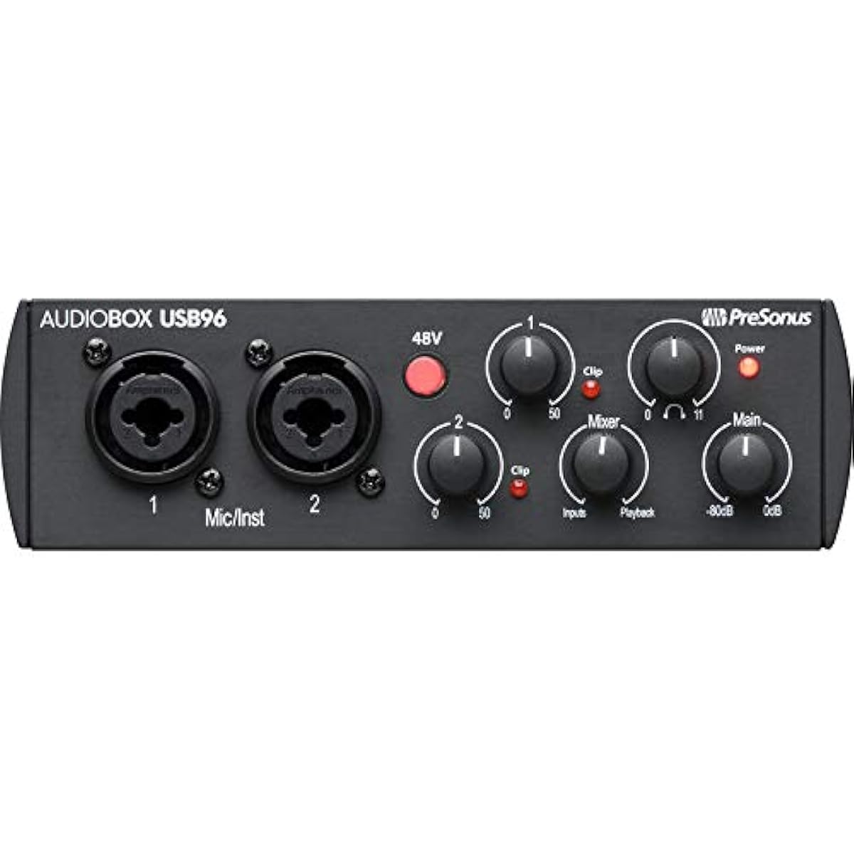 PreSonus AudioBox USB 96 2x2 USB Audio Interface (25th Anniversary Black) Pop Filter & XLR Cable Bundle