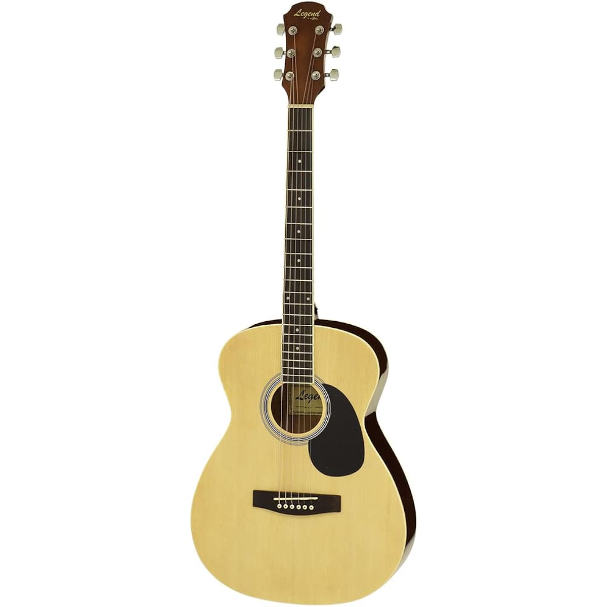 LEGEND FG-15 N Acoustic Guitar, 12-piece Select Set with Textbook, Beginner Set, OOO Size, Legend