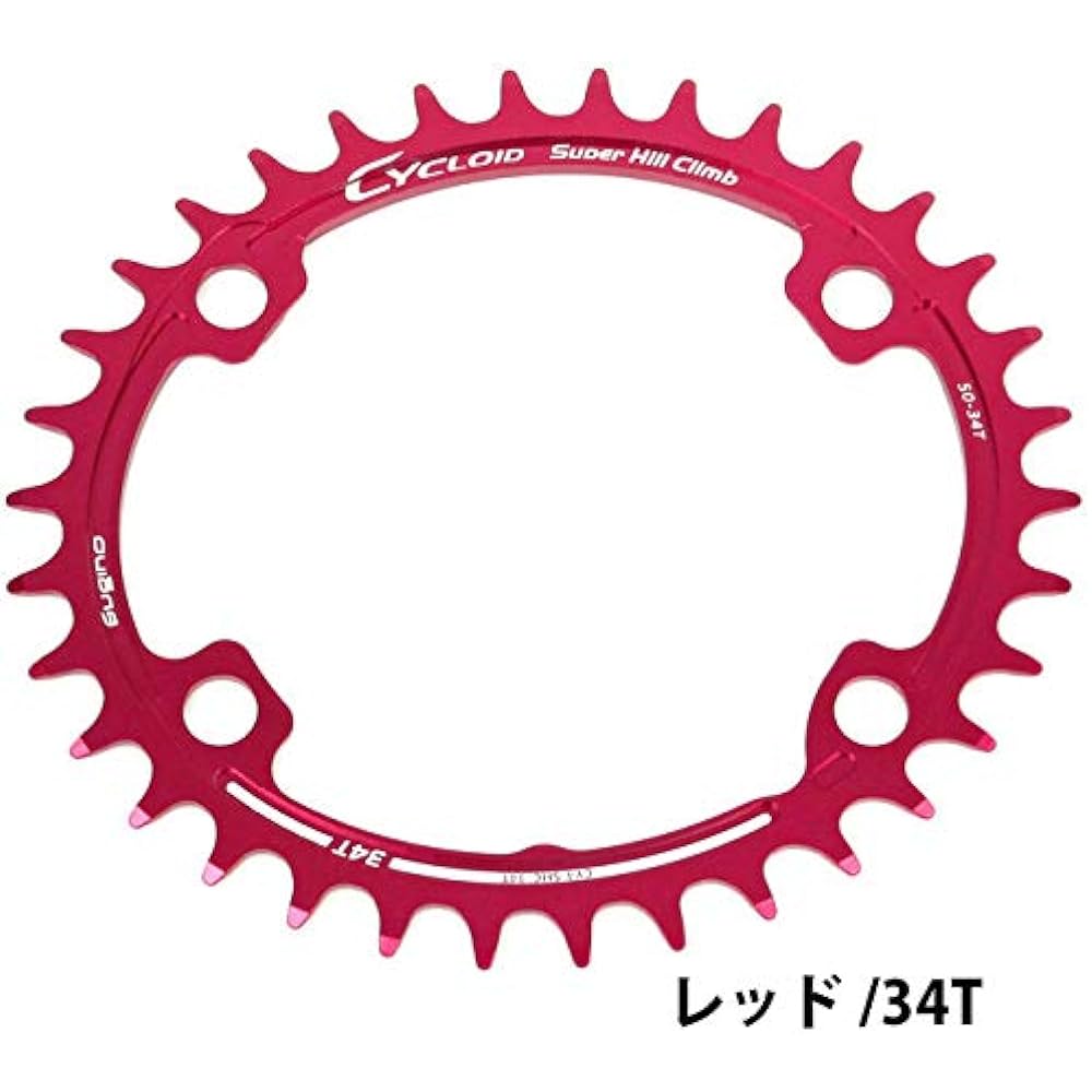 Sugino CY4-SHC Red 34T Chainring 1 Piece