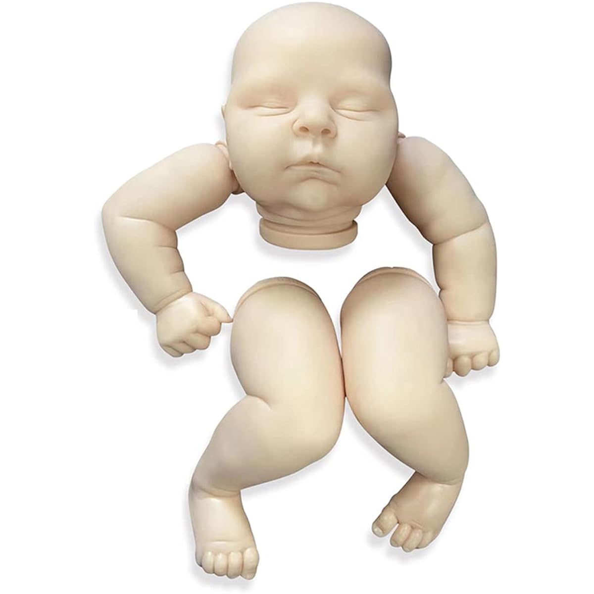 eveseed DIY Reborn Kit Unpainted 21inch Simulation Silicone Vinyl Baby Reborn Sleeping Doll DIY Kit Supplies