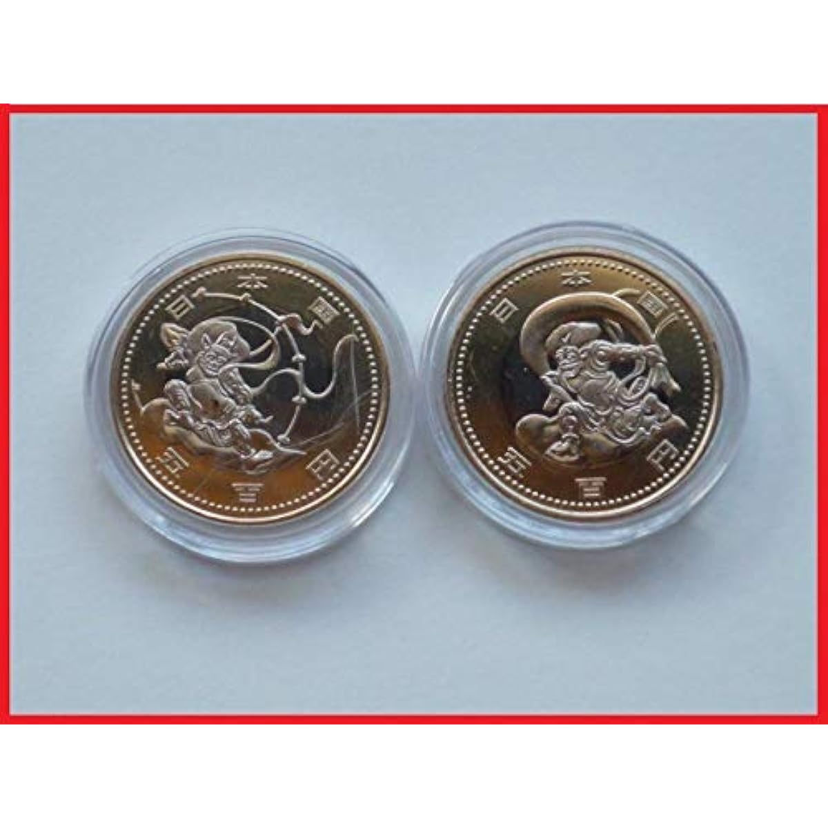 Quantity 3 Immediate decision included ● 2020 Tokyo Olympic and Paralympic Games commemorative 500 yen coin (4th series) Raijin and Fujin 2-piece set in coin capsule ● 4th series 500 yen