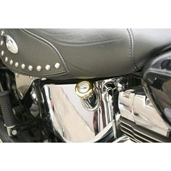 Dipstick Oil Temperature Gauge Celsius ℃ Display Level Gauge EVO Big Twin 1993-2003 XL HD-04121 Harley KIJIMA (Brass VO Big Twin XL)