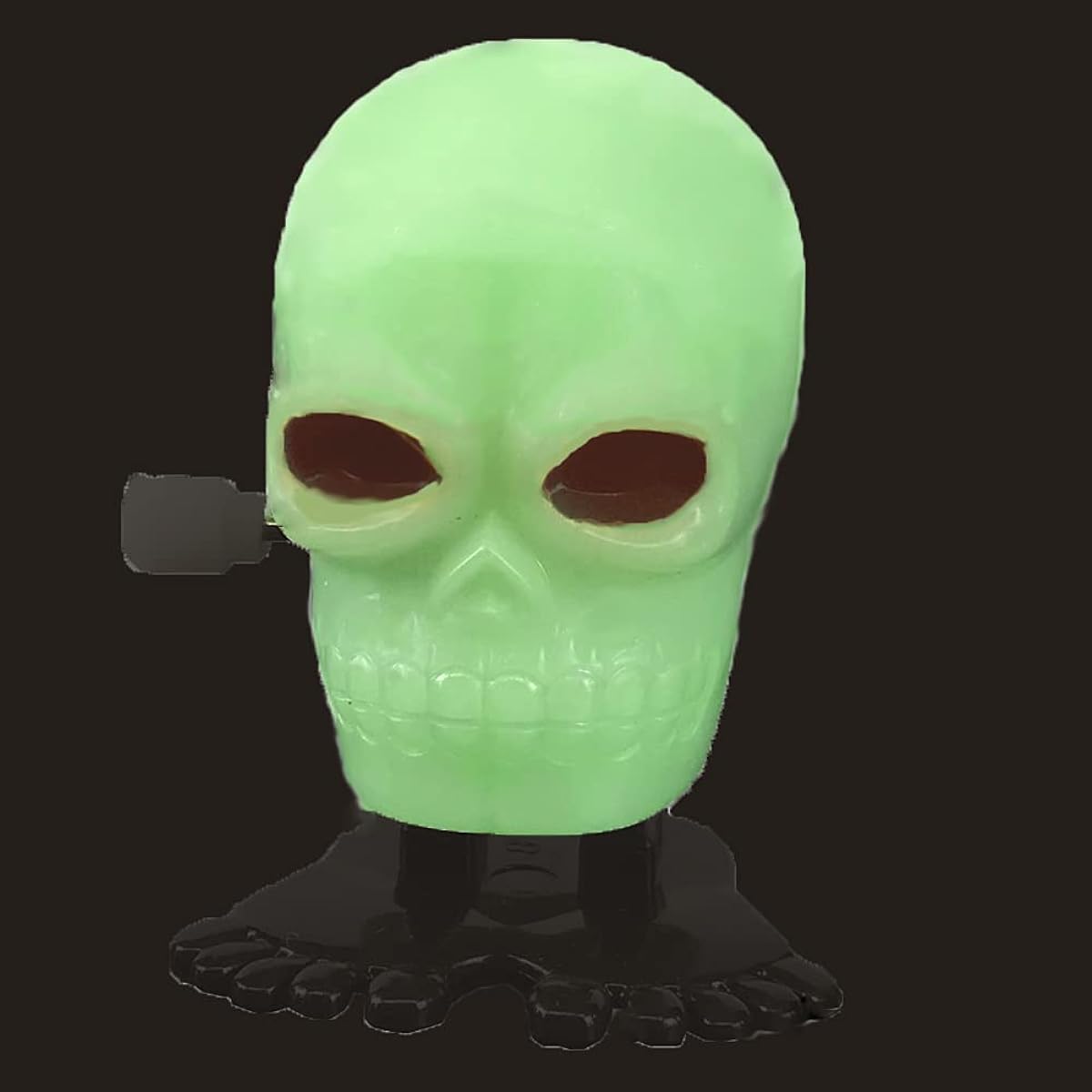Wind Up Hopping Jumping Glow in the Dark Skull Halloween Party Favors 2 Pack