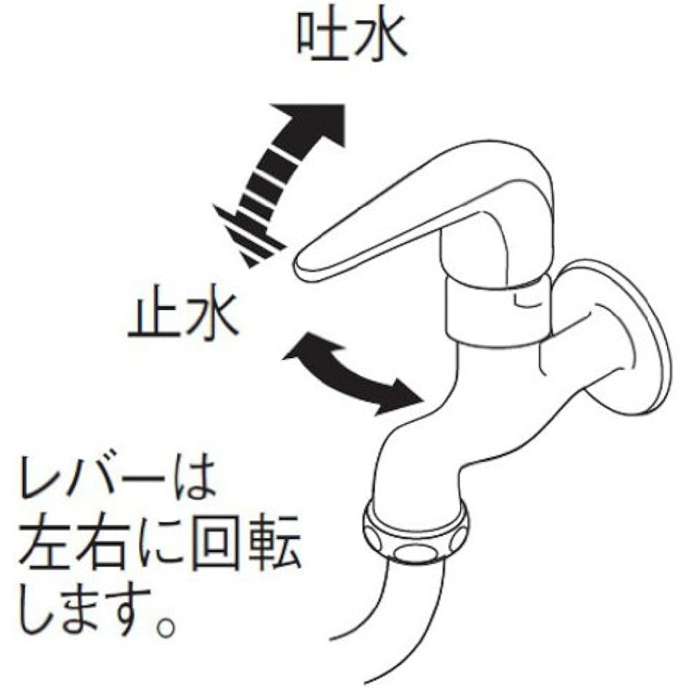 SANEI Single Flexible Faucet Lever Handle Open/Close JA1071-13