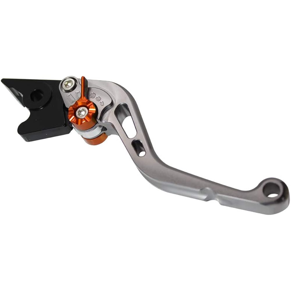 U-KANAYA Aluminum Brake Lever TYPE-S Lever: Titanium/Adjuster: Blue Honda [Super Cub C125] [CT125 Hunter Cub]