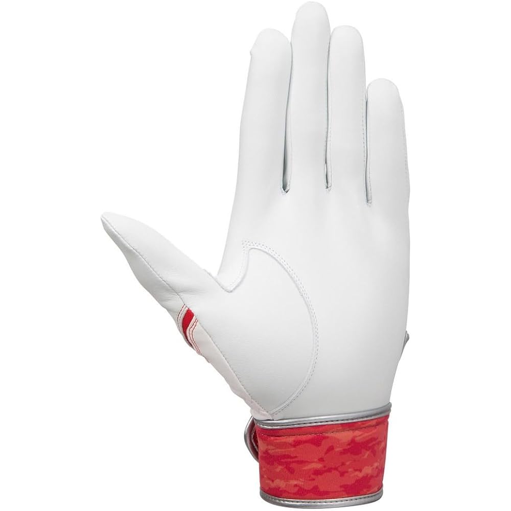 [Mizuno] Men's Baseball Batting Gloves Motion Arc SF Two-Handed White x Red x Silver 1EJEA210 62 26cm