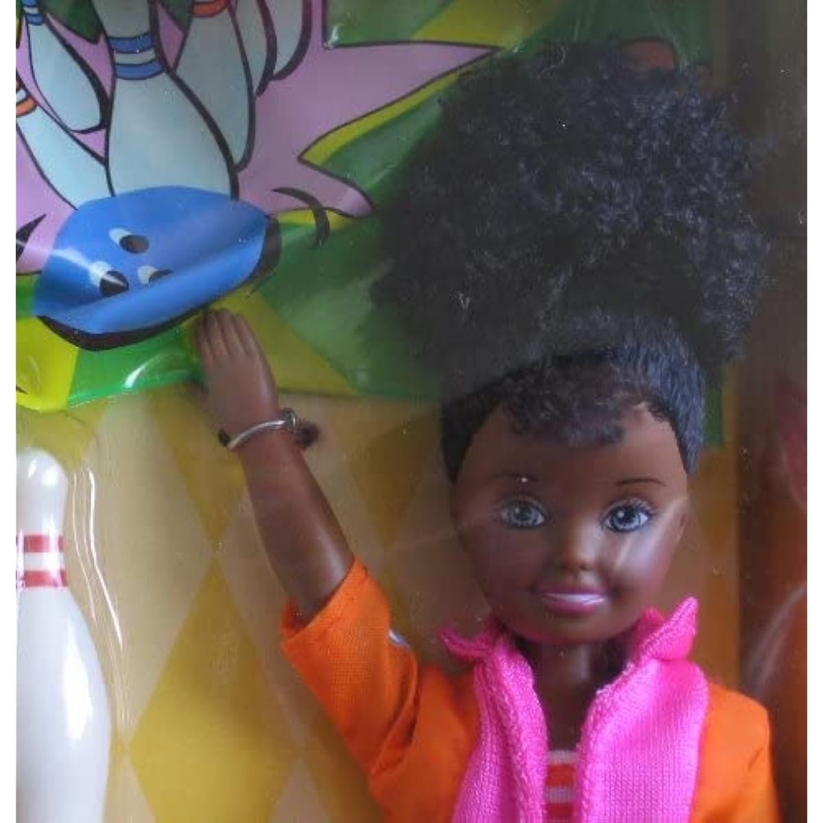Barbie Bowling Party JANET Doll AA w Bowling Pins, Bowling Ball & More (1998)