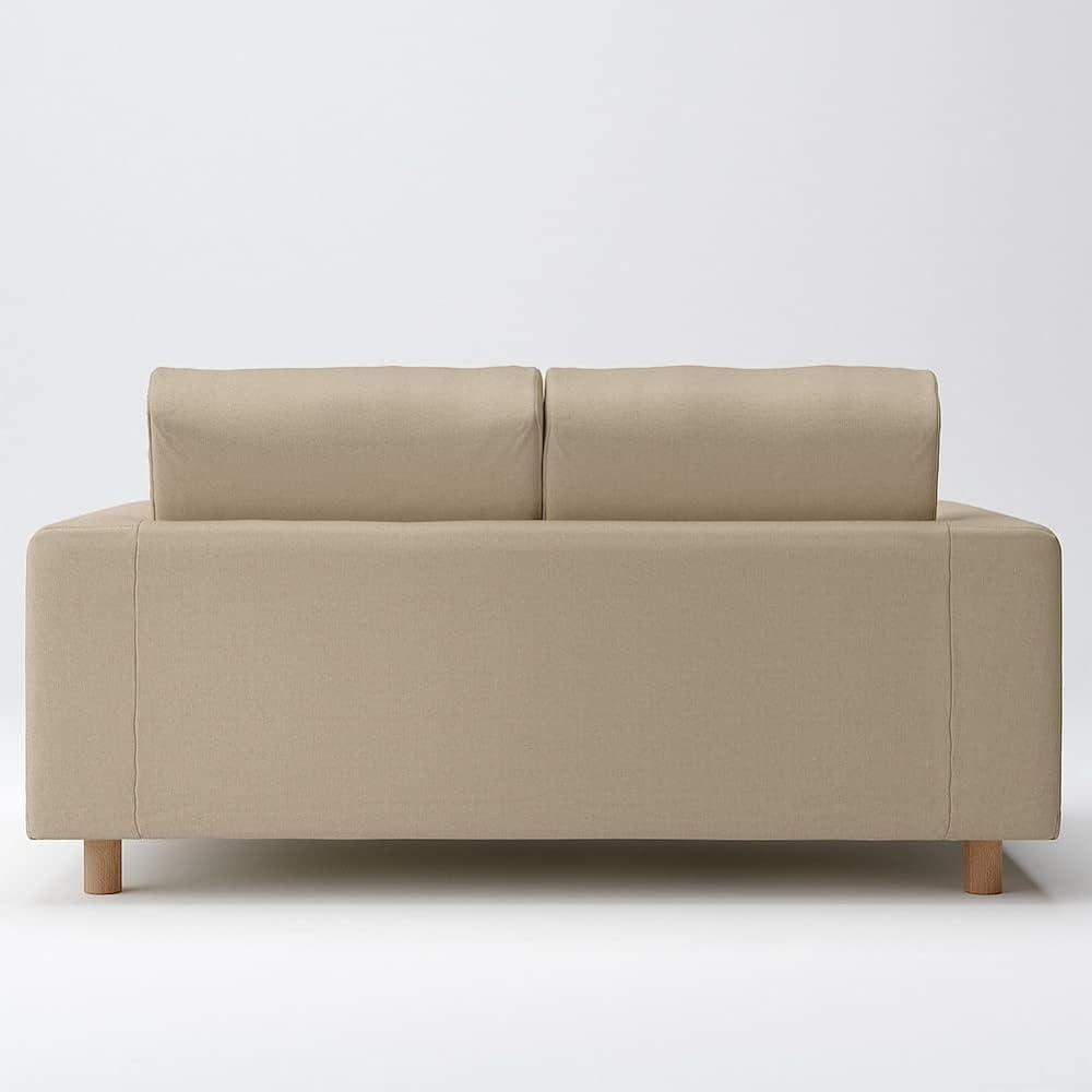 MUJI cover heather beige cotton canvas sofa body 2 seater for urethane pocket coil 44620687