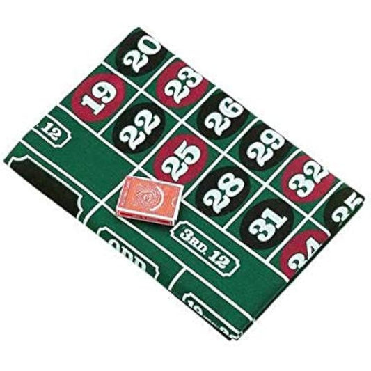 72 Inch Roulette & Blackjack Recreational Casino Felt Layout Cloth