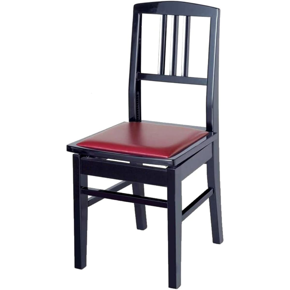 ITOMASA NO5 Black Engraved Seat with Backrest Wooden Piano Chair Thomson Type Chair with Backrest