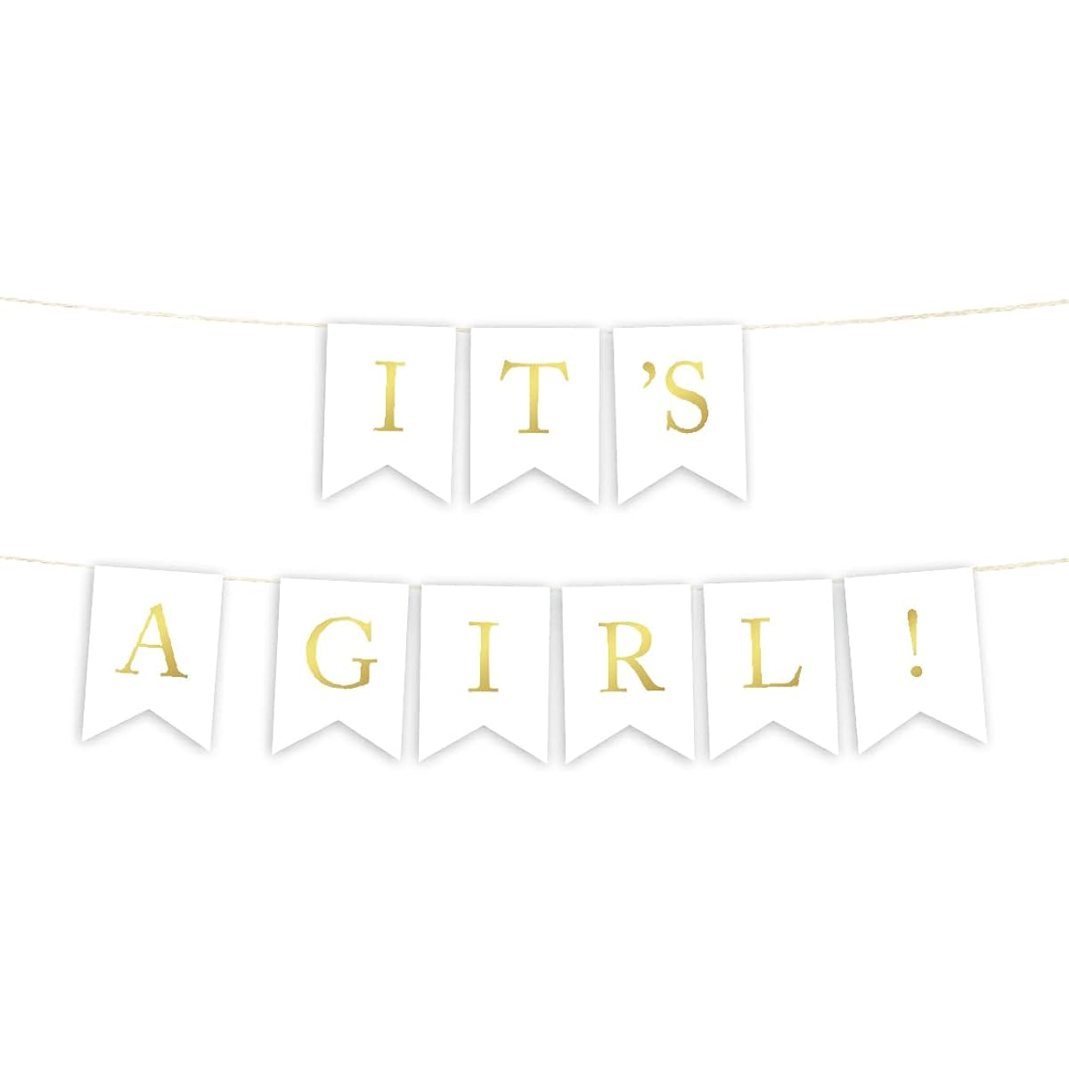 Andaz Pressed Metallic Gold Ink Banner String AP18442