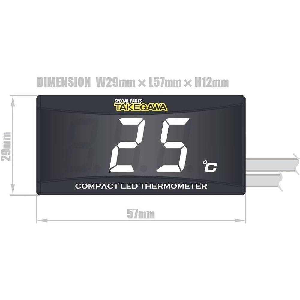 Special parts TAKEGAWA compact LED thermometer with M5 temperature sensor 05-07-0006