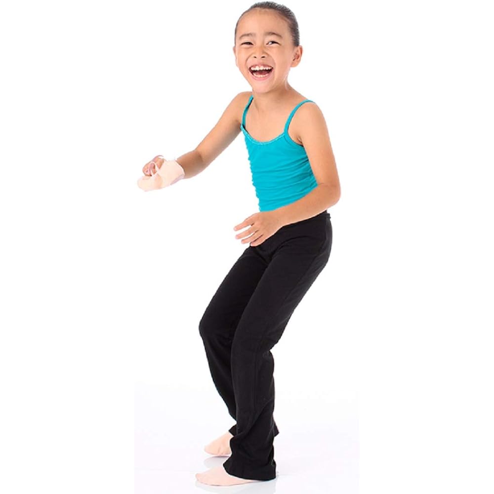 Jazz Pants Ballet Stretch Dance Pants Black Children's Black Long Pants Stretch Pants Boot Cut (Small Size) (140cm)