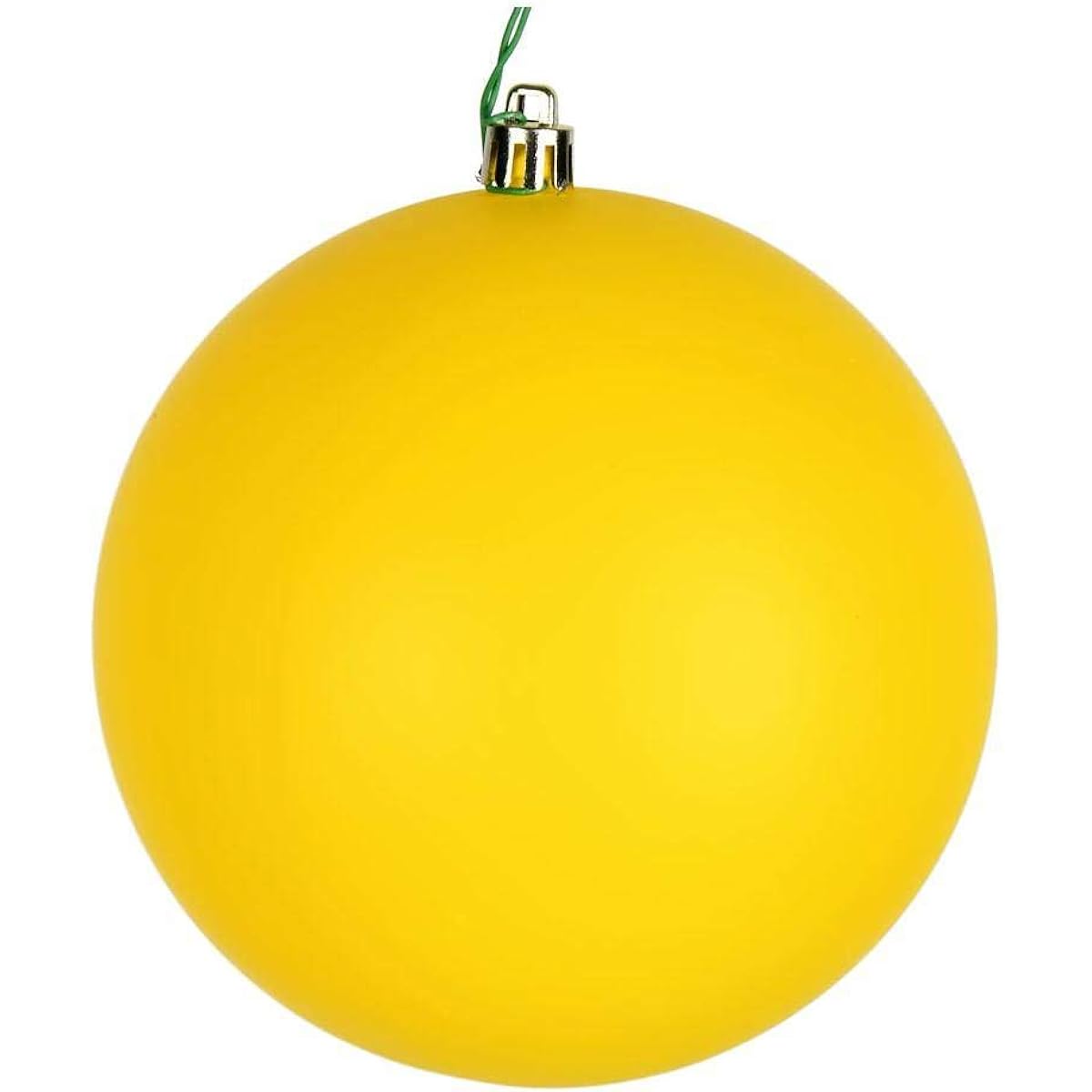 Vickerman 624074-3" Yellow Matte Ball Christmas Tree Ornaments (Pack of 12) (N590878DMV)