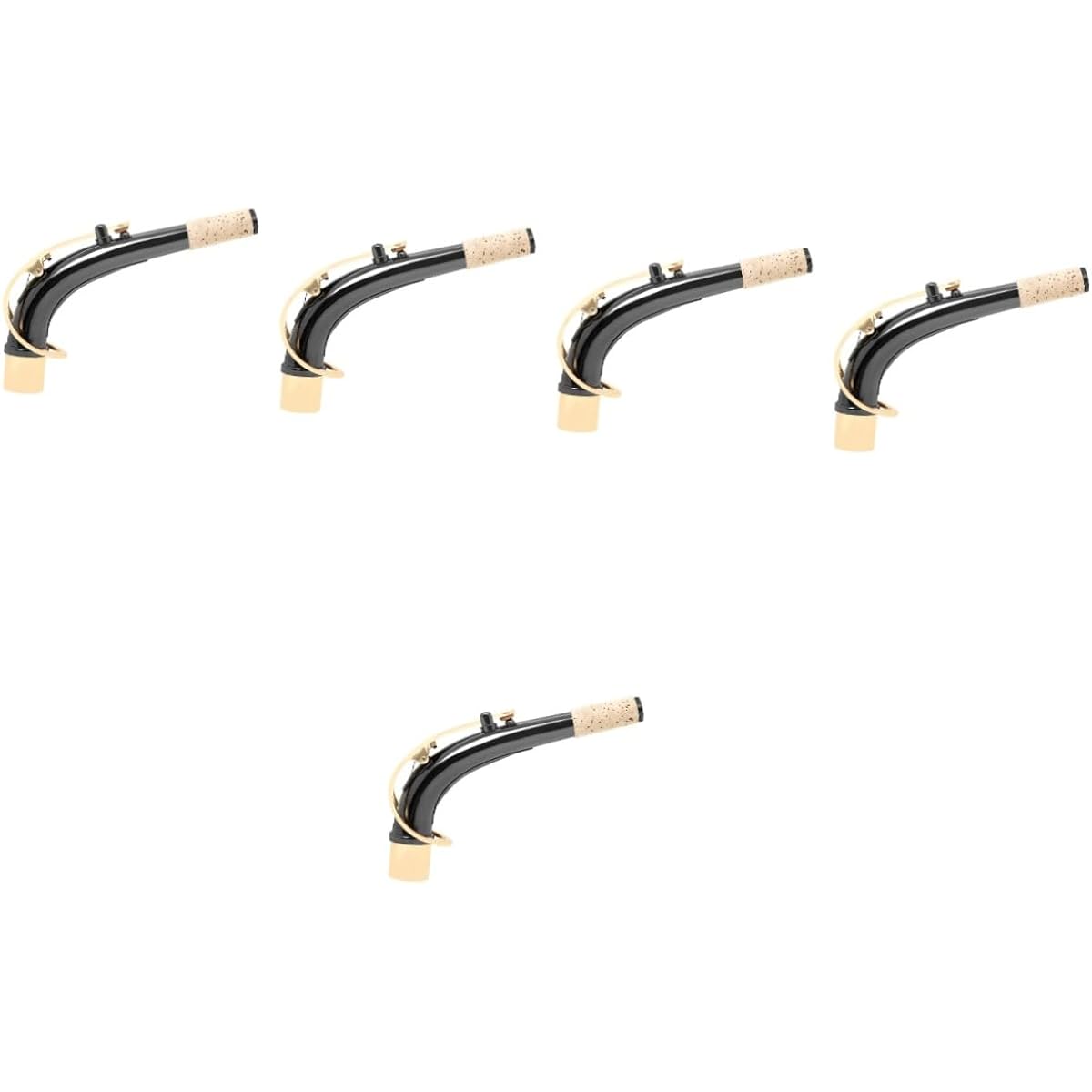 VICASKY 5pcs Saxophone Bent Neck Alto Saxophone Mouthpiece Saxophone Neck Replacement Alto Saxophone Bent Neck Saxophone Head Pipe Neck Brass Saxophone Bent Neck the sax sax