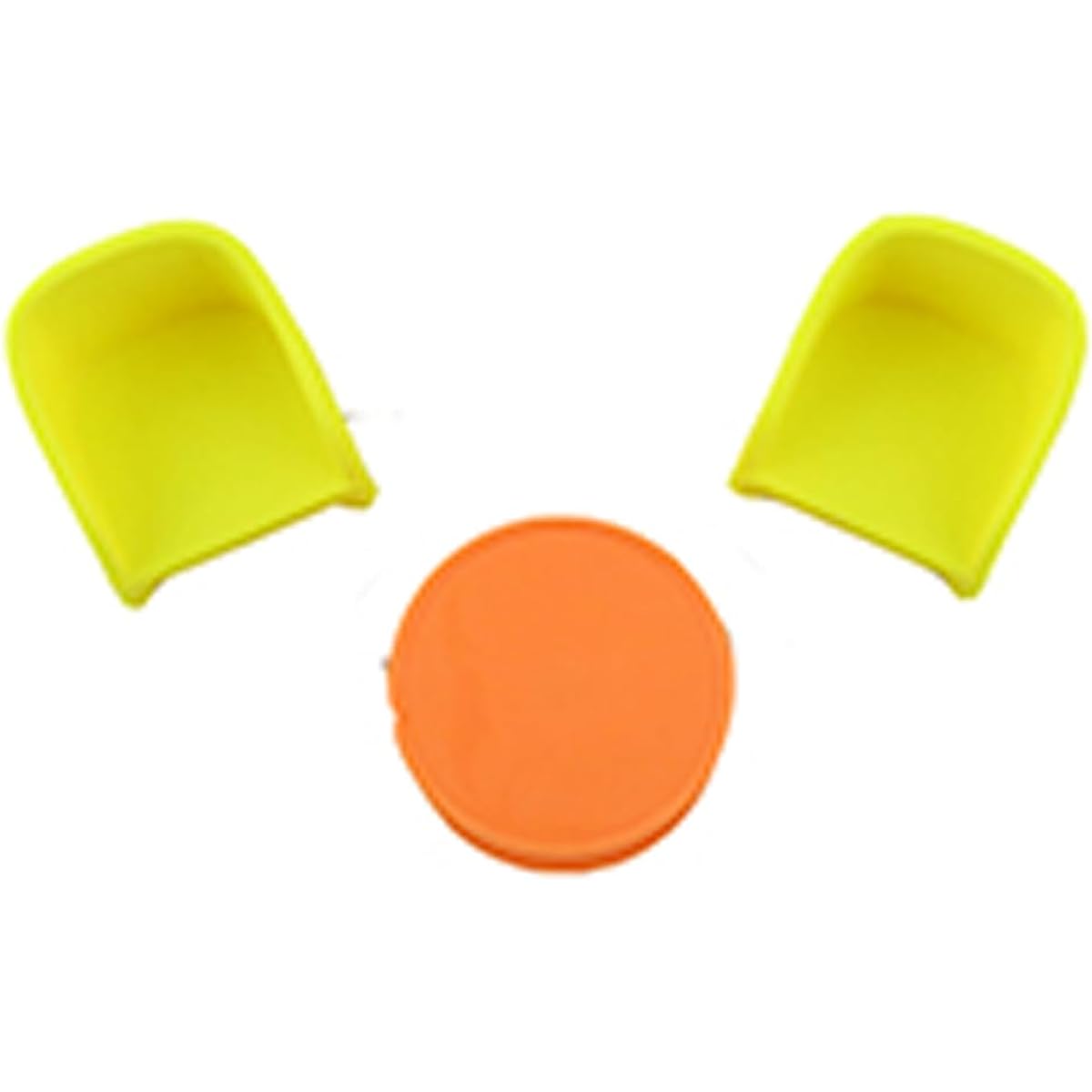 Fisher-Price Little People Barbie Dreamhouse Playset Replacement Parts - HCF61 ~ Replacement Orange Table and 2 Yellow Chairs