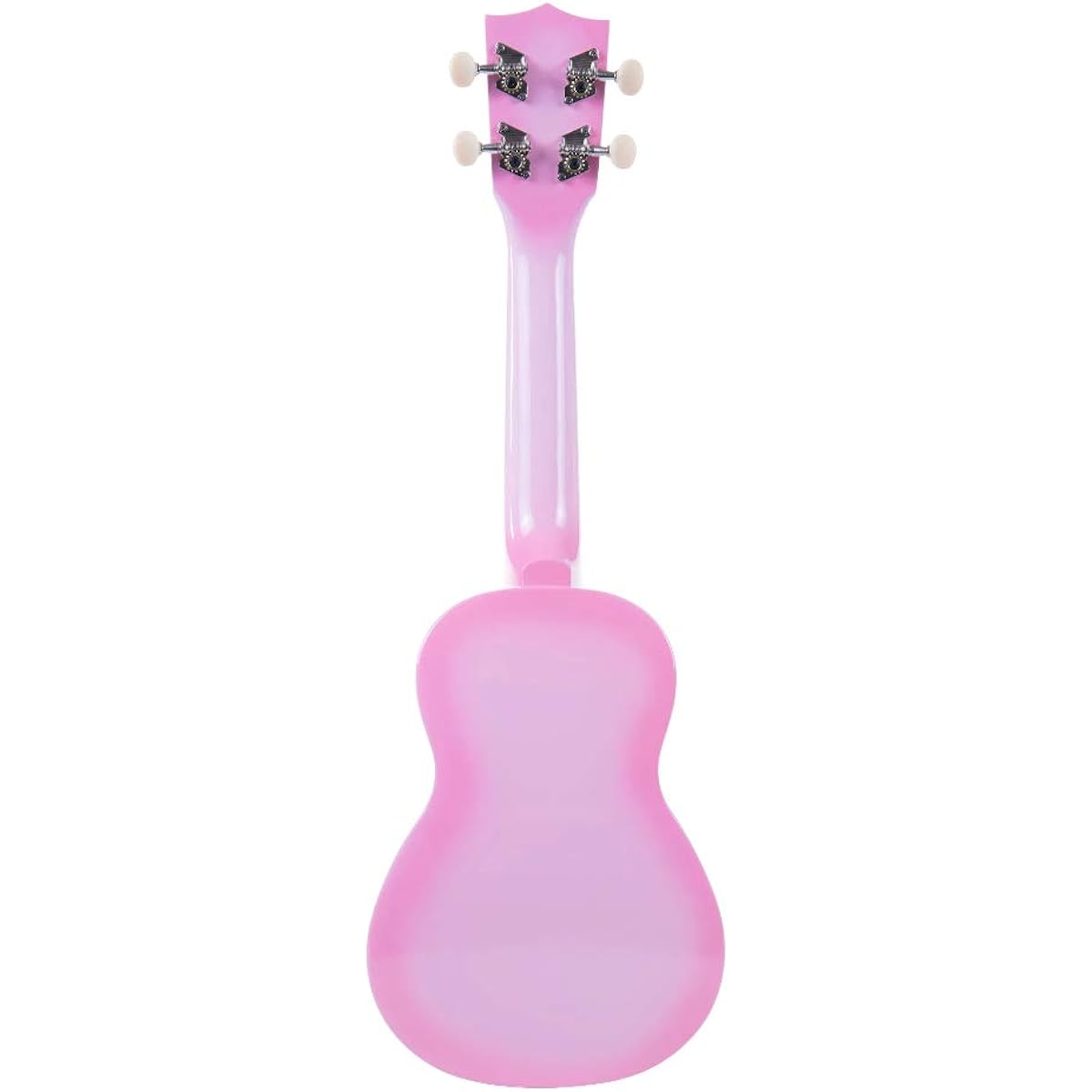 Kala Makala Pink Burst Dolphin Soprano Ukulele - MK-SD/PKBURST with Color Tuner and Luminto Rail Polishing Cloth