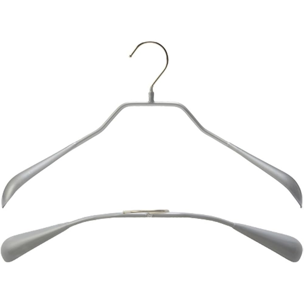 Mawa German Non-Slip Hanger Body Form 38L Set of 10 Silver