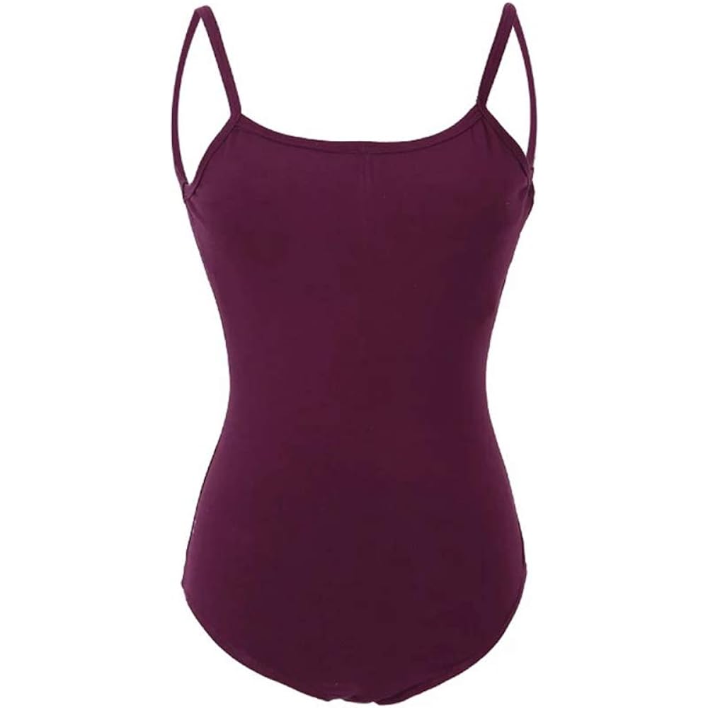 (Little Thing) Little Thing Junior & Adult Camisole (Shoulder Straps) Ballet Leotard Cotton Lined Beautiful Lines No Skirt For Practice Wear or Lesson Wear 150-175cm 8 Colors