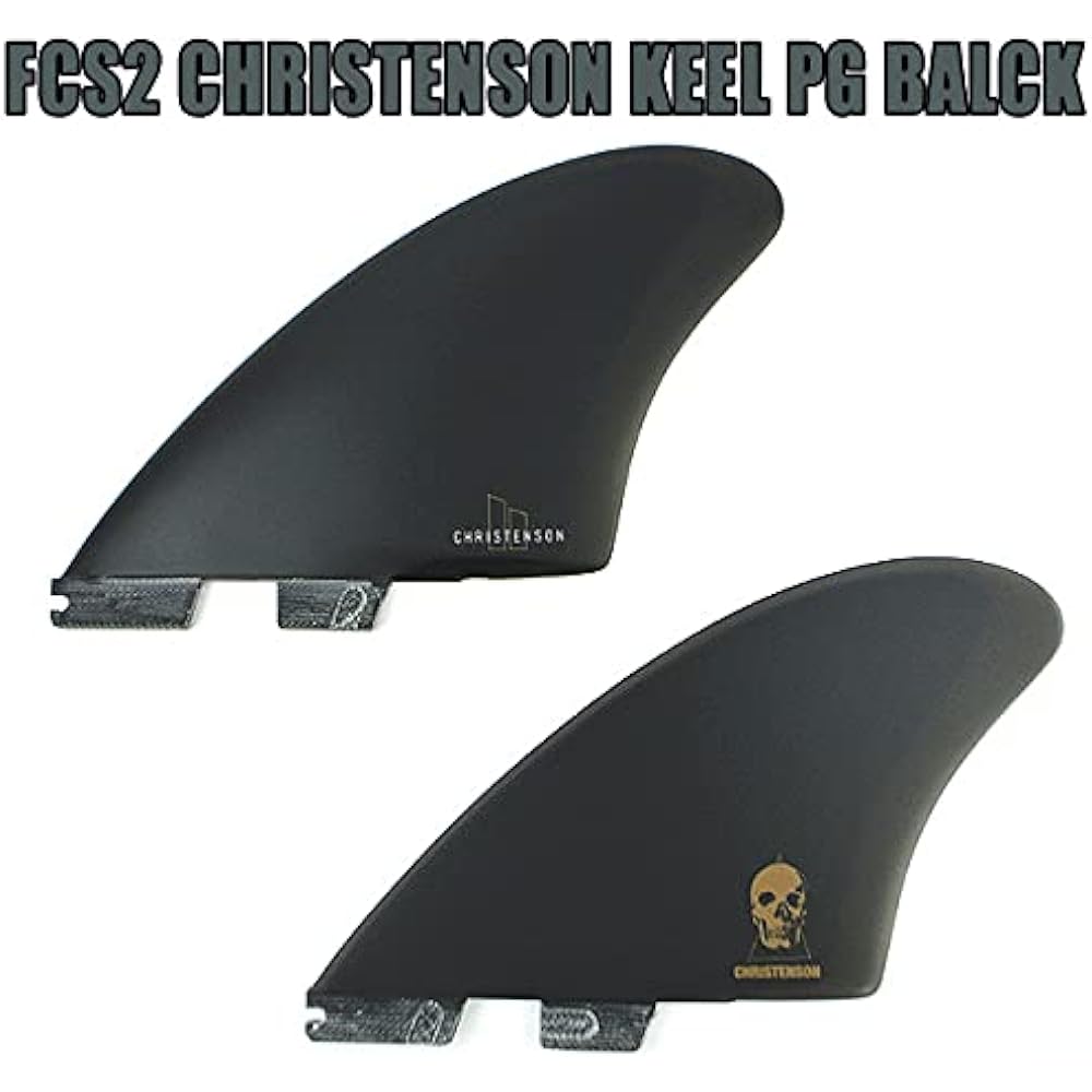FCS2 FIN/FCS2 CHRIS CHRISTENSON/Chris Christenson KEEL TWIN PG BLACK Performance Glass Twin Keel Fin Set of 2 [Parallel Import]