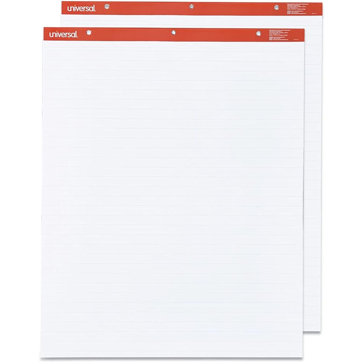 Universal UNV35601 27" x 34" Easel Pad/Flipchart - White (2/Carton)