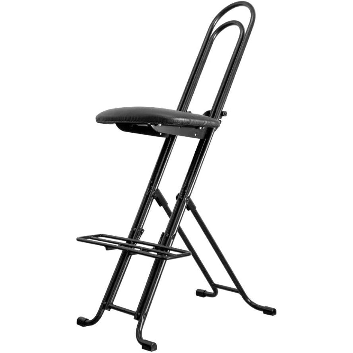 High-low movable folding chair for playing musical instruments (black)