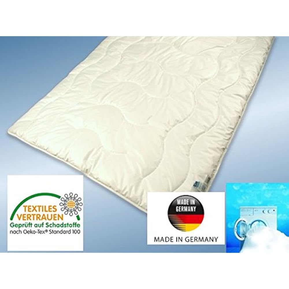 [Safe and secure summer washable comforter made in Germany] European natural 100% wild silk filling single thin luxury comforter (spring/summer/early fall) Natural antibacterial & Cool Biz & Negative ion healing effect & very light Single 155x200cm Oeko-