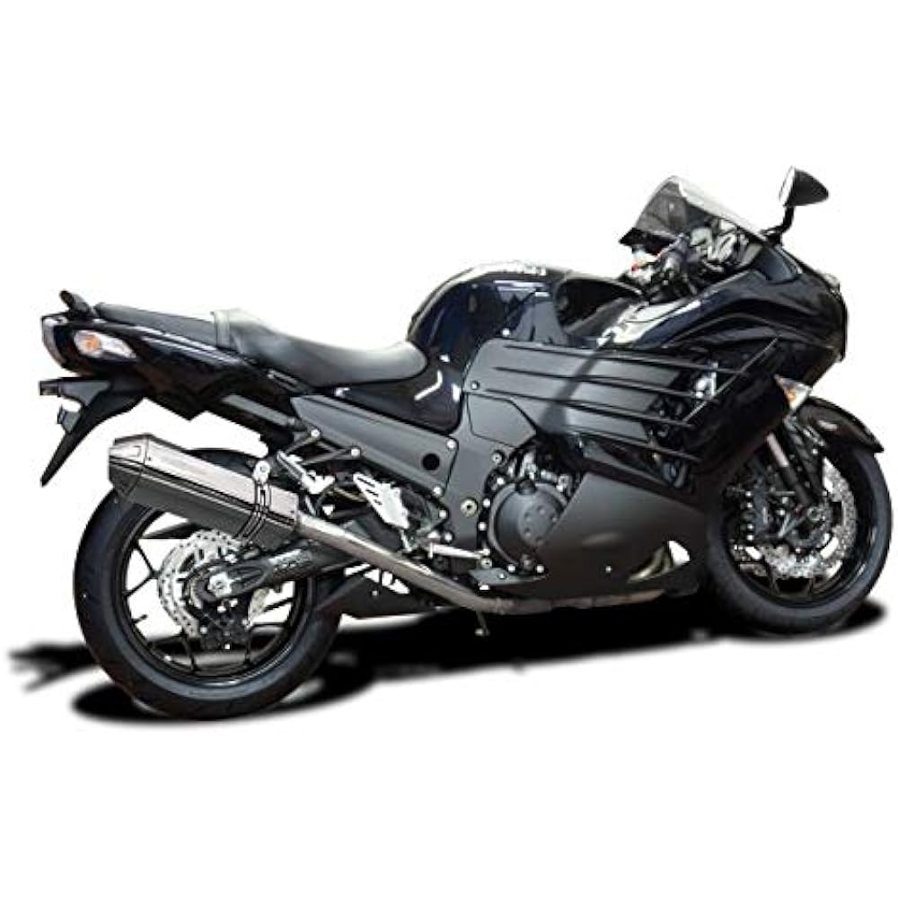DELKEVIC Slip-on Stainless Steel Tri-Oval Muffler for KAWASAKI ZX14R / ZZR1400 2012-2018 320mm KIT1169