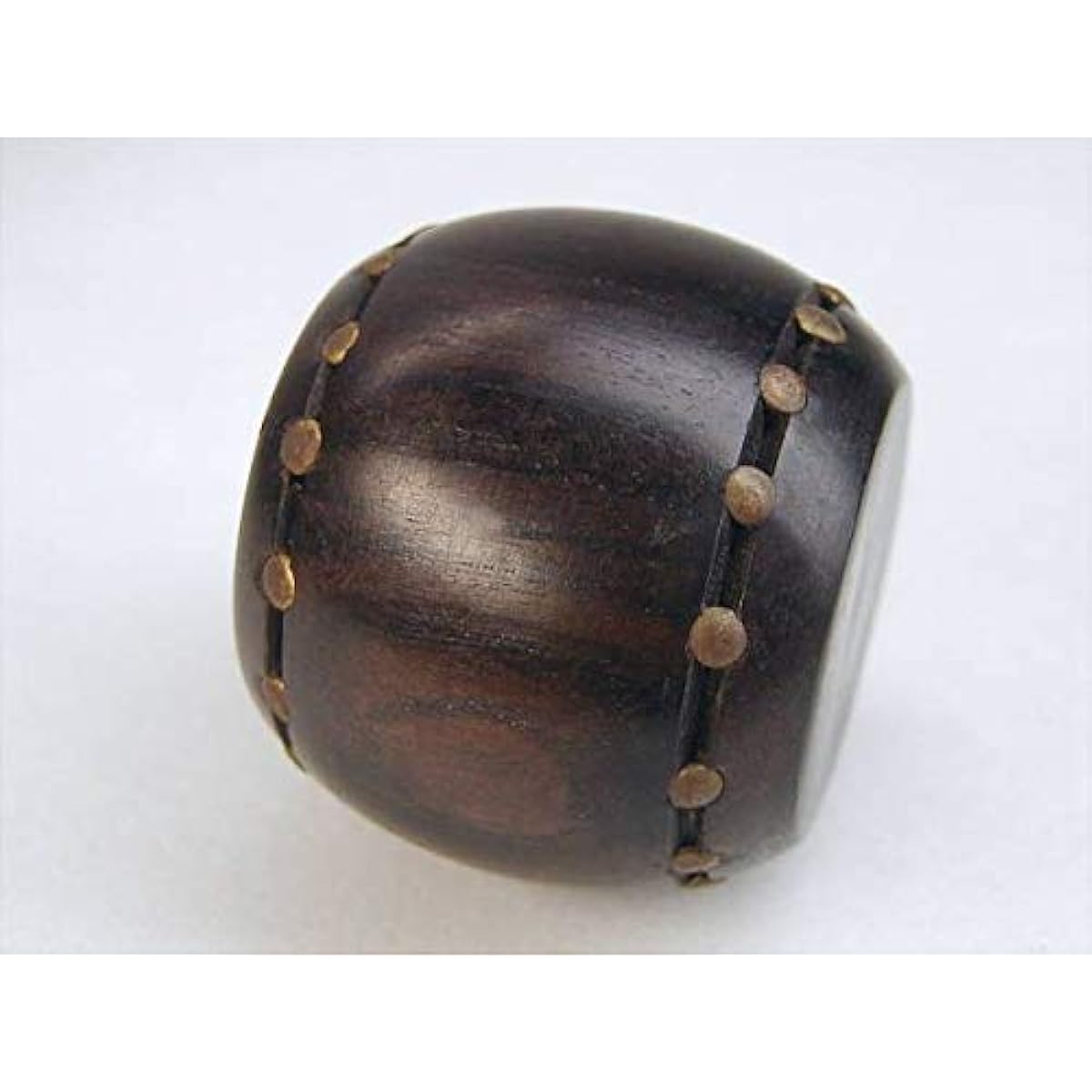 Kotobuki Natural Highest Quality Rare Handcrafted Purple Ebony Solid Brass Inlaid Netsuke Gyokudoko