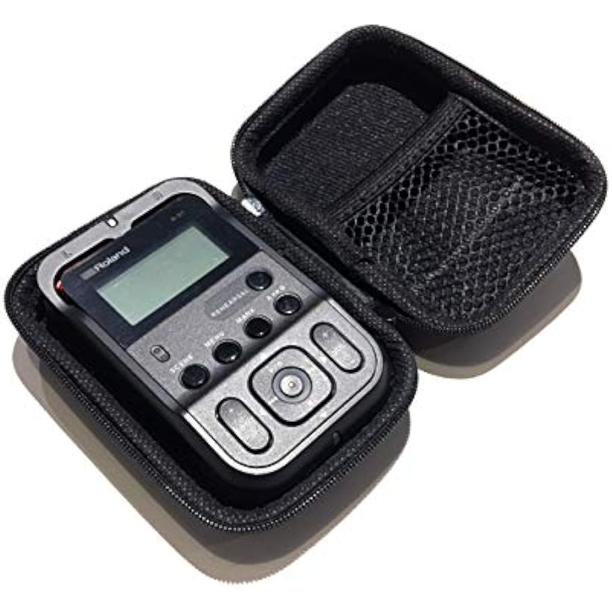 Roland High Resolution Audio Recorder R-07(BK) Black + Roland Logo Universal Pouch + Mini Tripod Set