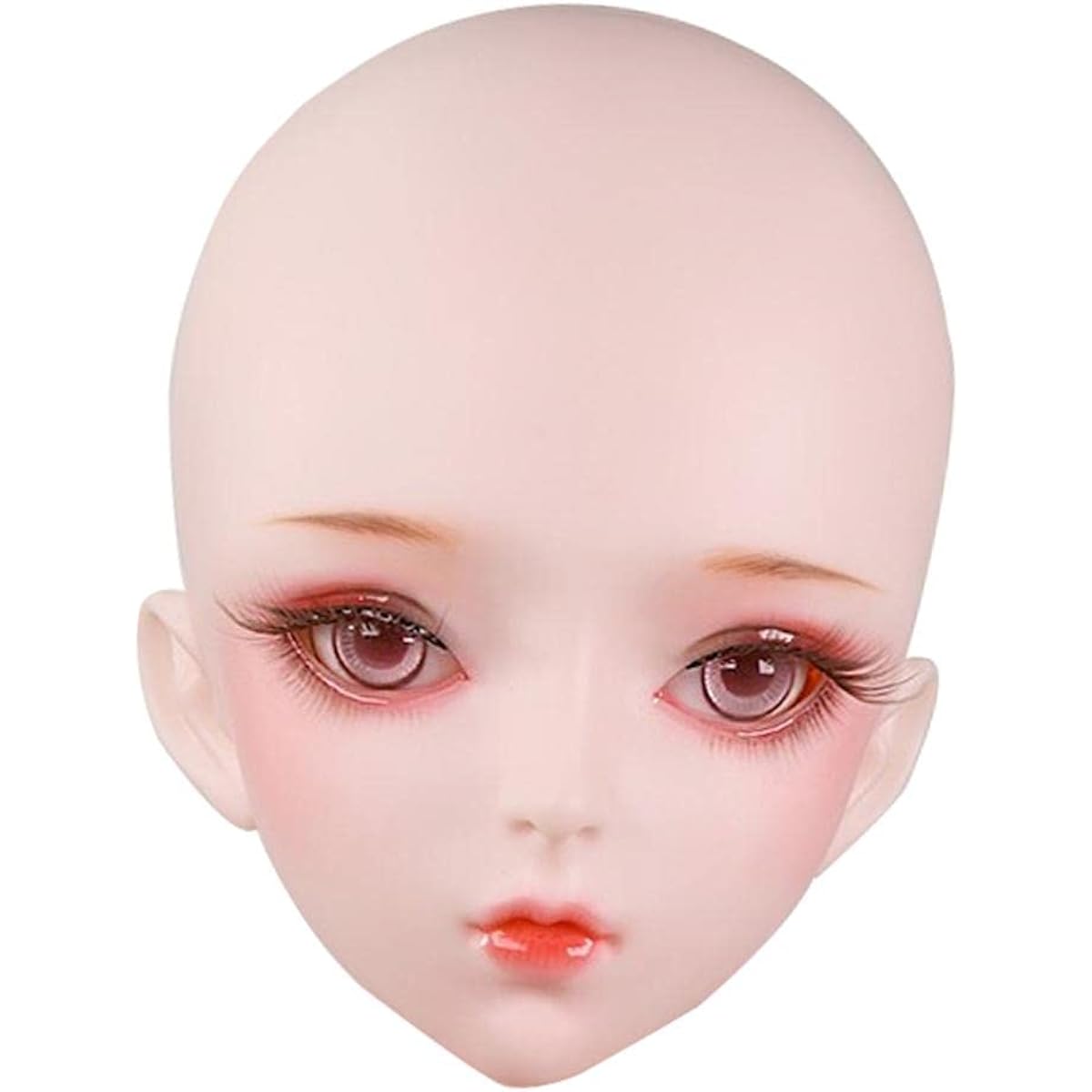 Milageto BJD Head Doll with Makeup for Female Doll Head Model 1/3 Scale Doll Body Parts, Pink