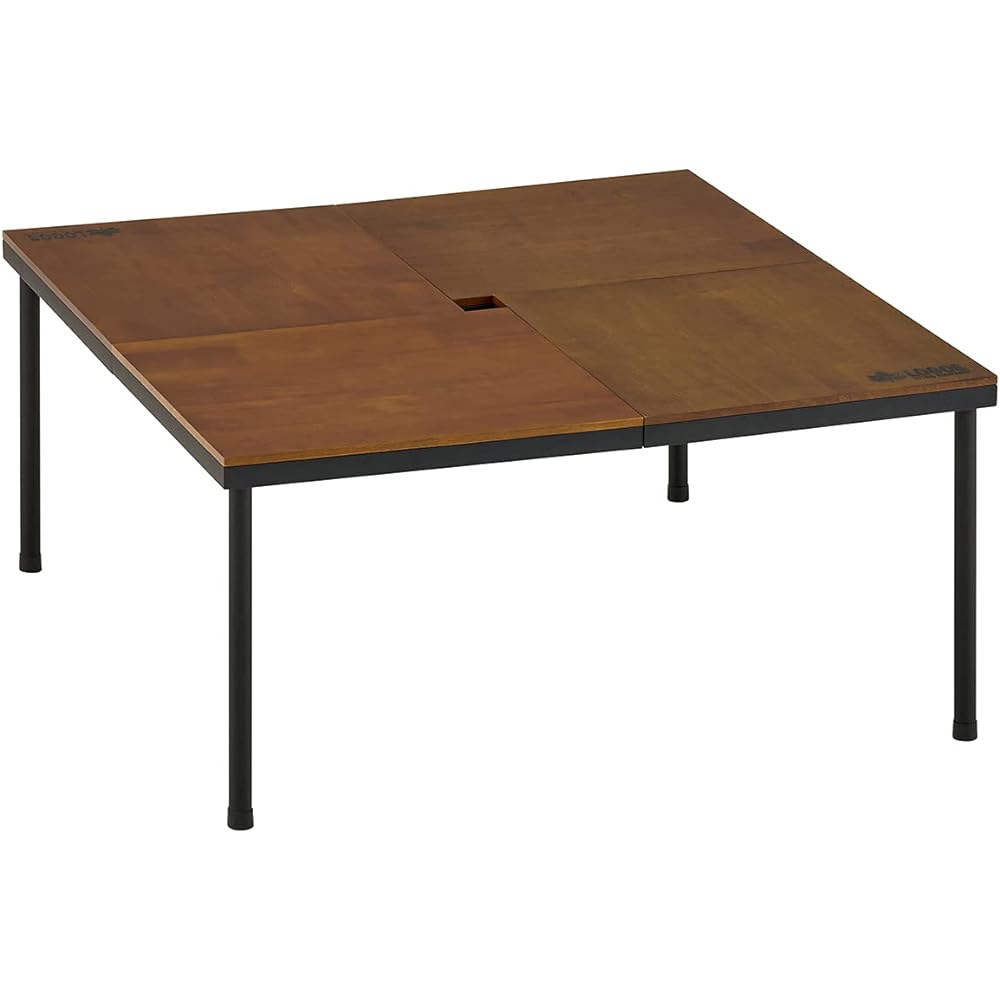 LOGOS Iron Wood Table Square 81064195 Brown (approx.) Width 90 x Depth 90 x Height 70.5/60.5/43.5/31/20.5cm