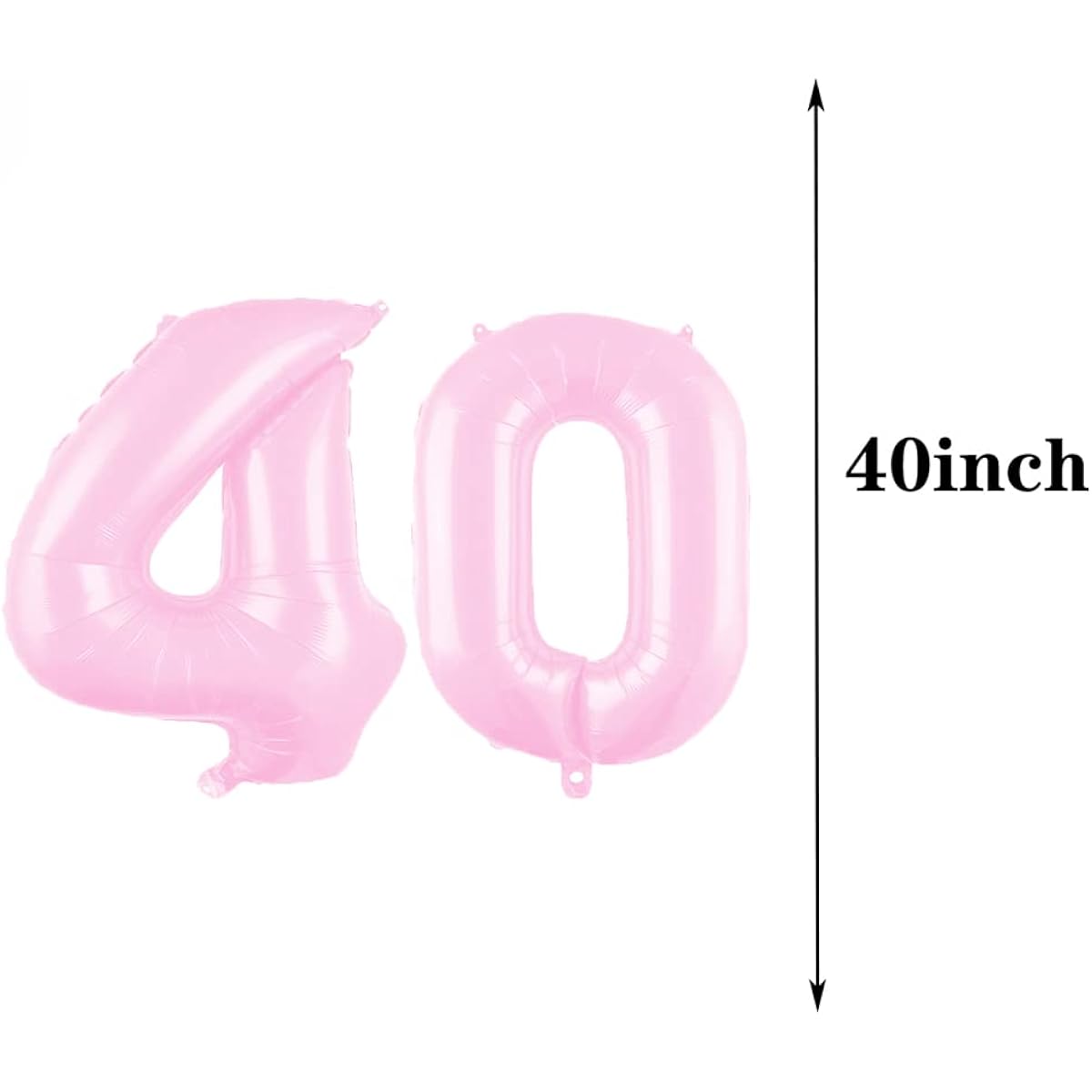 40th Birthday Balloons, 40th Birthday Decorations, Pink, 40 Balloons, 40 Balloons, 40th Birthday Party Supplies, 40 Foil Mylar Balloons, Latex Balloons, for Girls, Boys, Women, Men