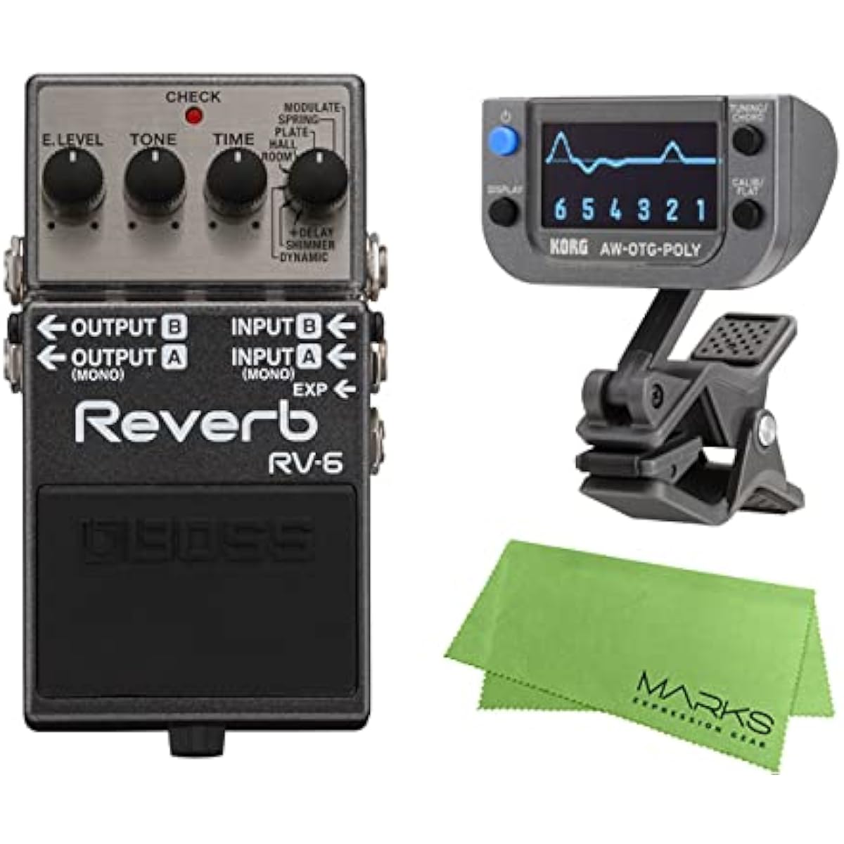 BOSS - Reverb RV-6 + KORG AW-OTG-POLY + Marks Original Cross Set