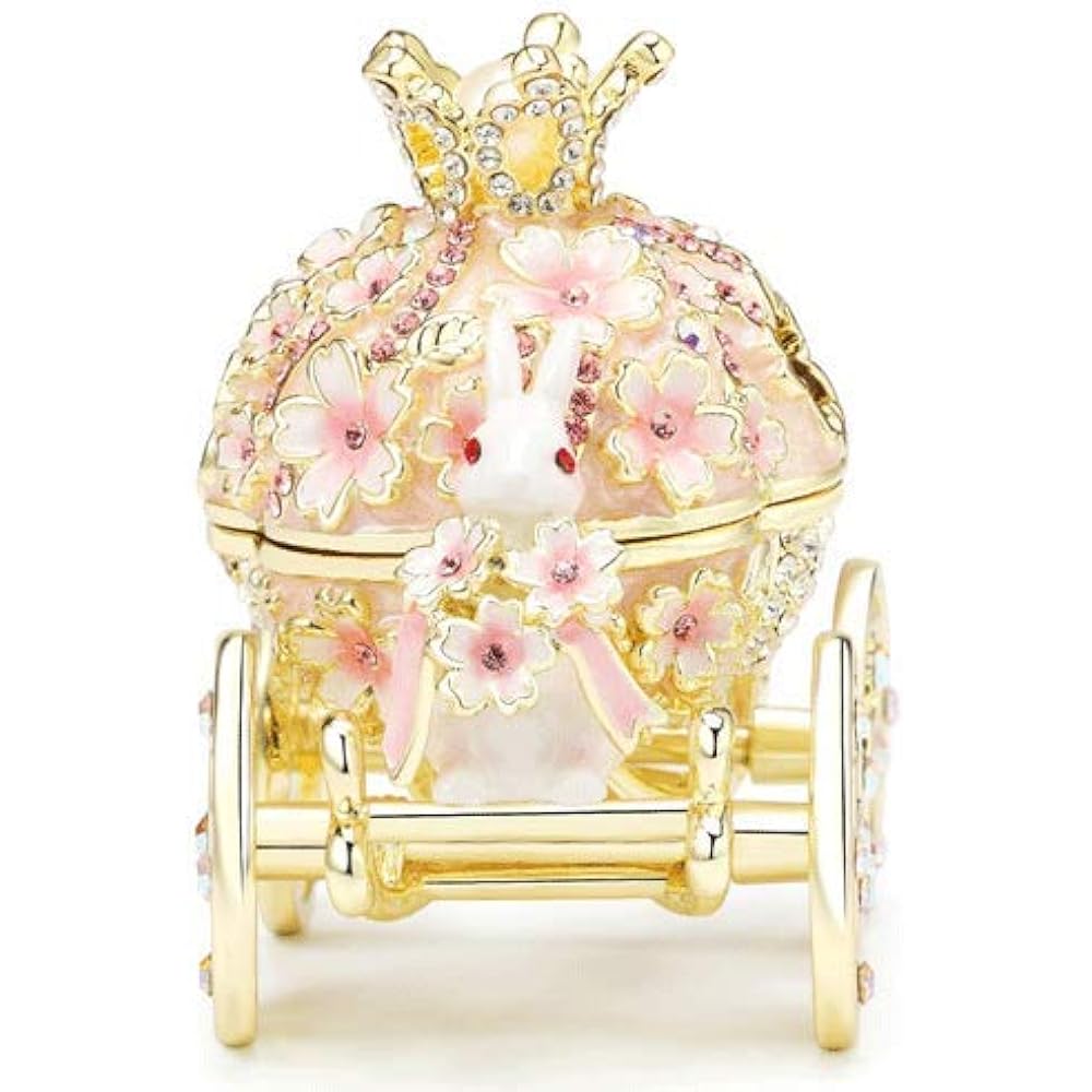 [PIEARTH] PIEARTH Sakura Carriage Jewelry Box with Ring Pillow
