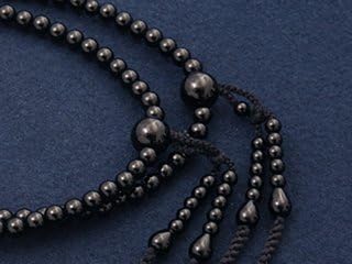 Kyoto Buddhist Altar Hayashi Prayer Beads Shingon Sect Shake 0 Black Onyx (For Women) Official Ceremony [Bead Bag Set] SW-036 Kyoto Prayer Beads