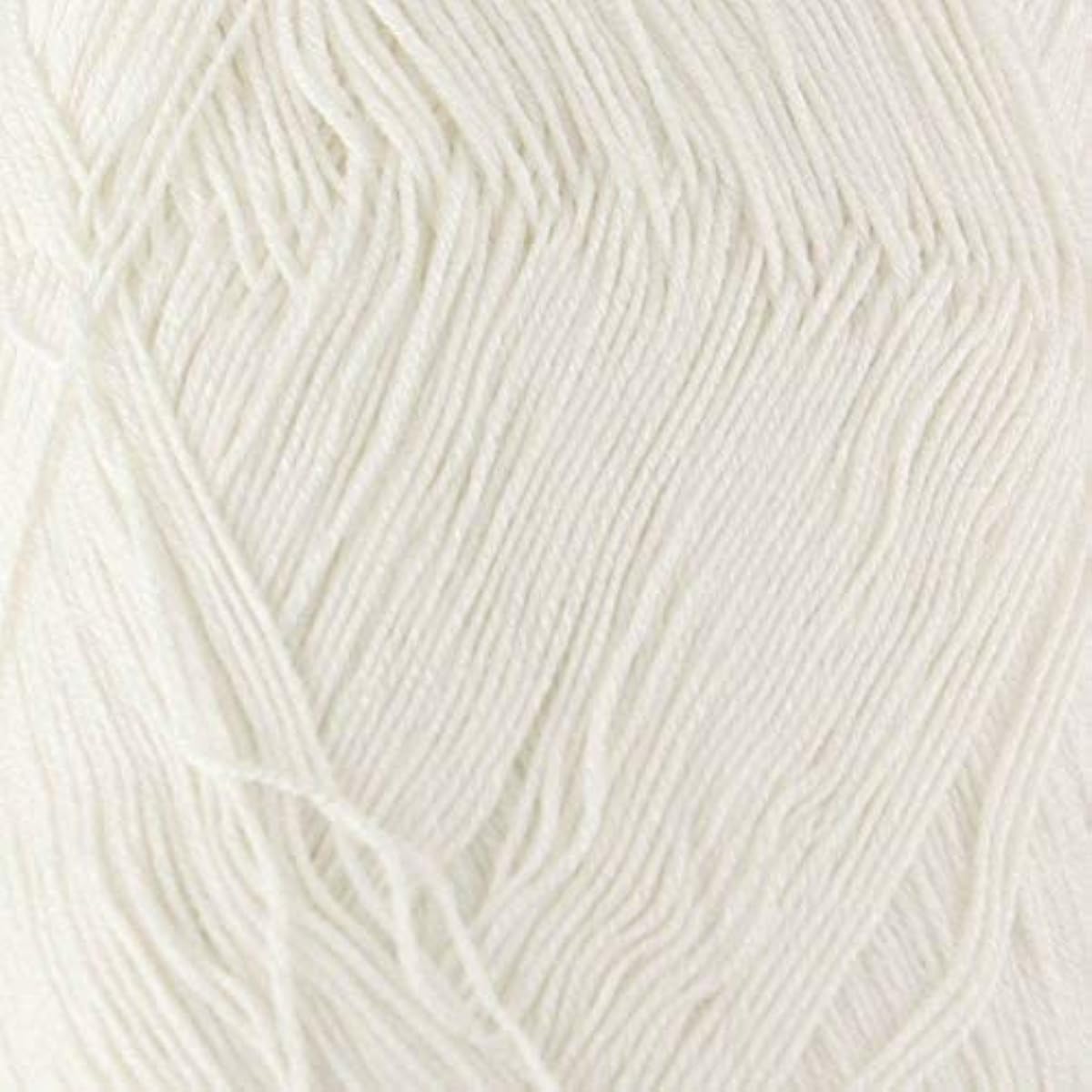 BambooMN Brand - 4 Skeins - White Lace Weight 100% Rayon From Bamboo Yarn - 50g/skein style B665 by BambooMN