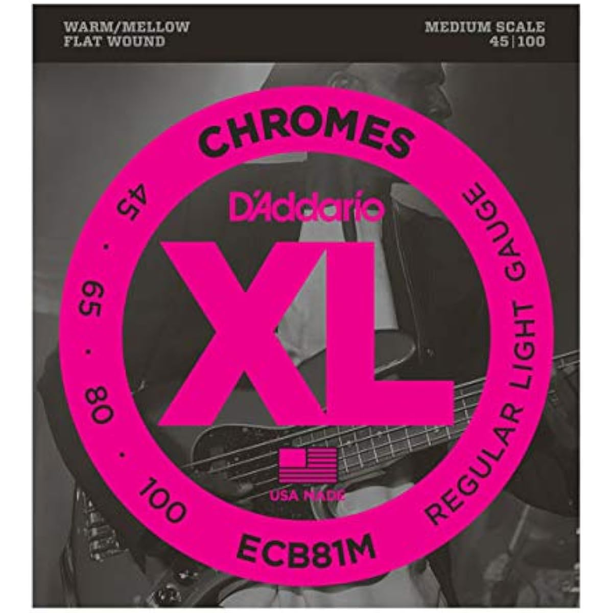 DADDARIO Bass Strings ECB81M Chromes Bass Light 45-100 Medium