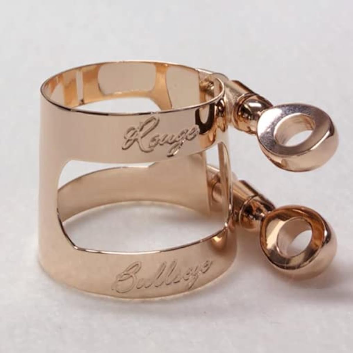 BULLSEYE B Clarinet Ligature Bulls EX Sterling Silver P G P (Pink Sapphire)