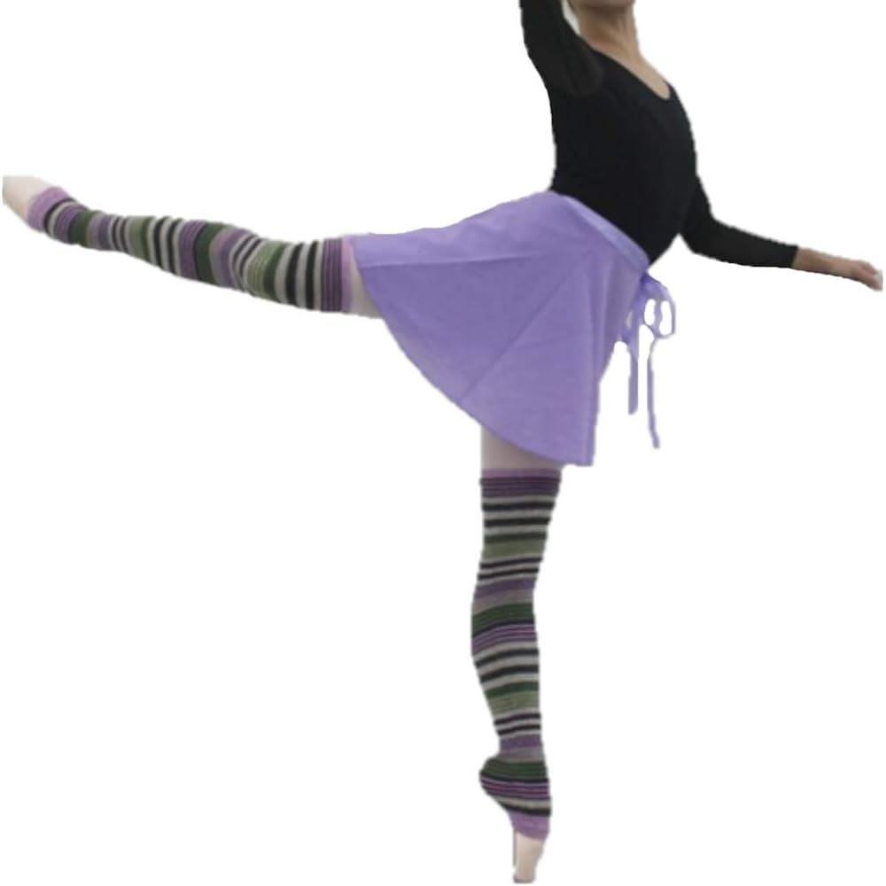 Ballet specialty store Mignon Leg warmers long ballet dance lessons 60cm length rabbit wool striped